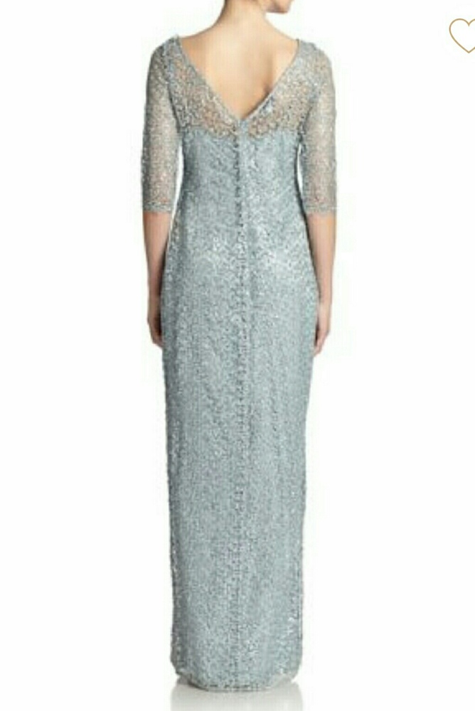 Kay Unger Women's Beaded Lace Sheath Gown